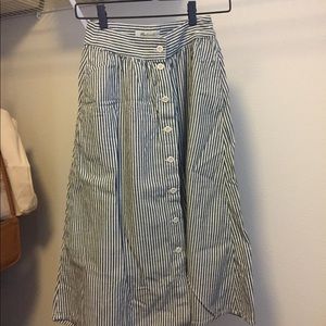 Made well striped midi skirt